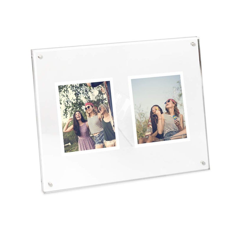 Isaac Jacobs 5â€ x 7â€ Clear Plain Acrylic Picture Frame, Magnetic Photo Frame, Made for Tabletop Display with Two-Way Easel - Image 3